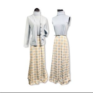 Vintage 1960s Hostess Maxi Dress